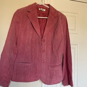 Coldwater Creek leather jacket with excellent stitching details! Never worn.